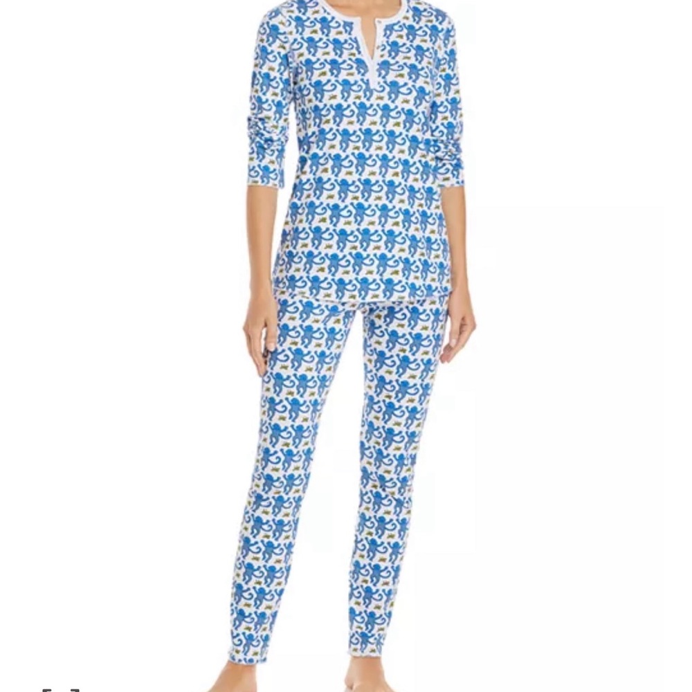 Lightly used Roberta Roller Rabbit Monkey Print pajama set, size S